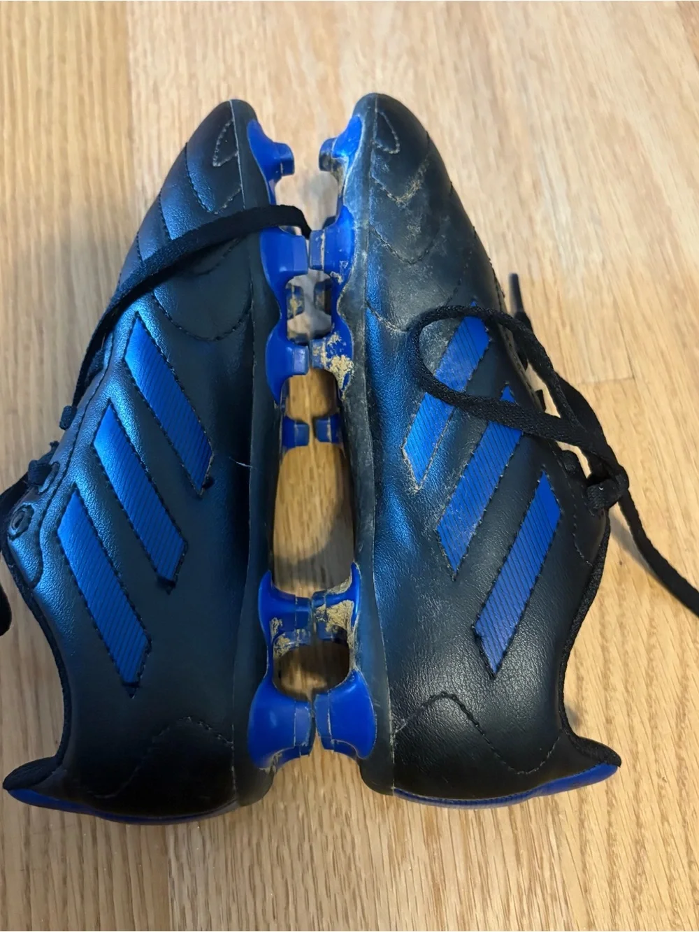 adidas Goletto VIII Firm Ground Kids' Soccer Cleats Sz 1 Black Blue